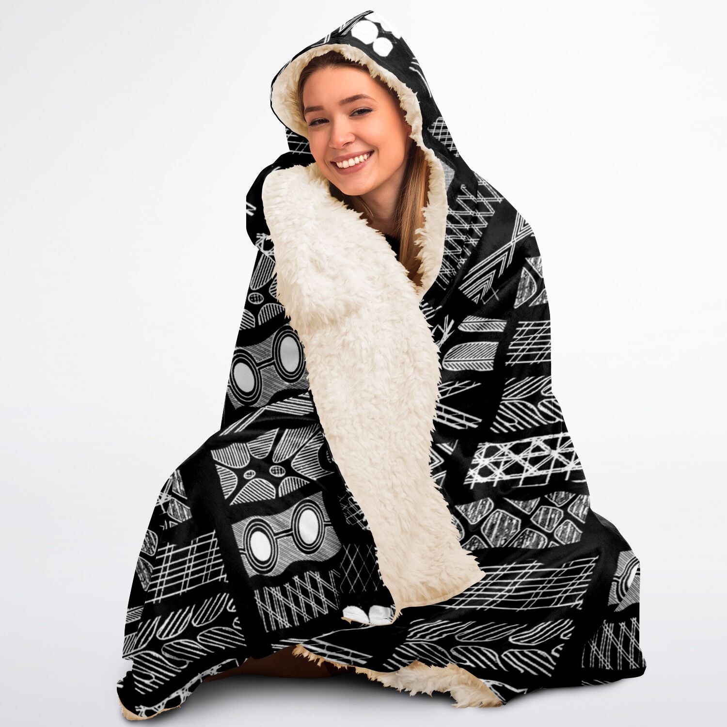 Possum Skin Cloak Hooded Blanket Sherpa